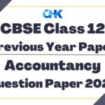 CBSE Class 12 Accountancy Question Paper 2024