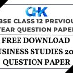 CBSE Class 12 Business Studies Question Paper 2022