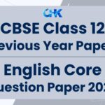 CBSE Class 12 English Core Question Paper 2024